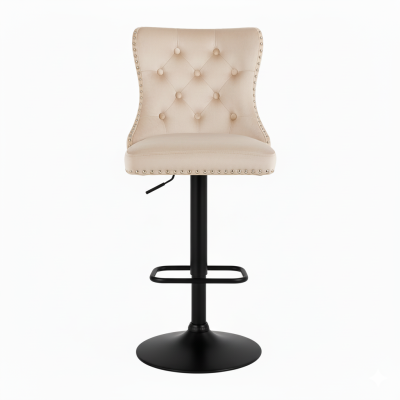 Hoker barowy, do kuchni, salonu, elegancki CRYSTAL VELVET BEŻOWY BL