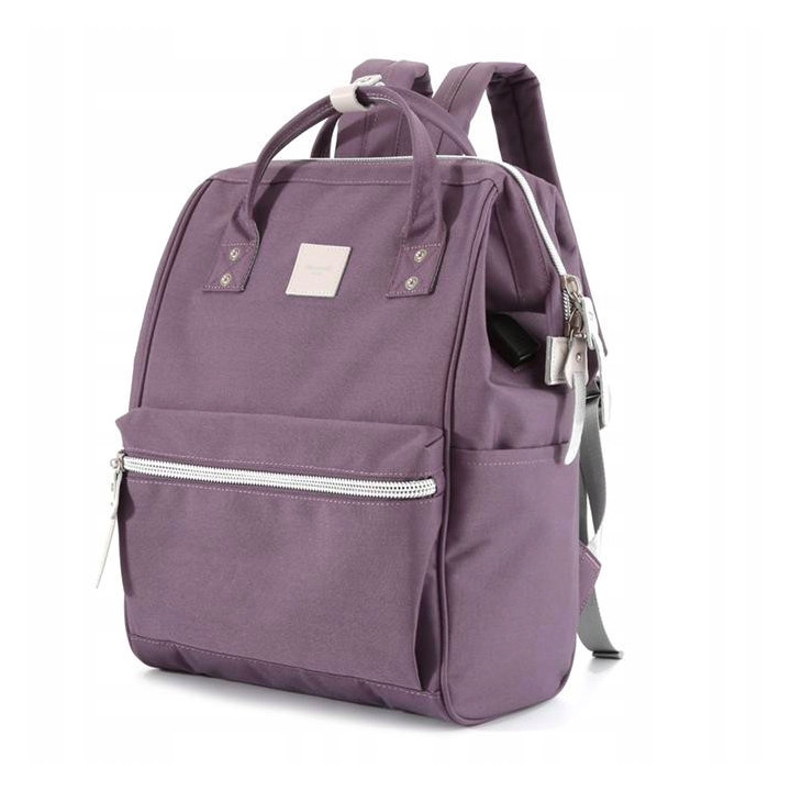 Plecak HIMAWARI młodzieżowy damski laptop 13,3 A4 USB fioletowy