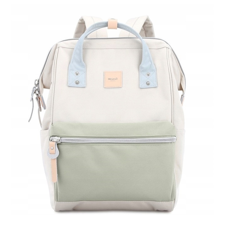 Plecak HIMAWARI damski miejski laptop 13,3 A4 USB beżowy 19L