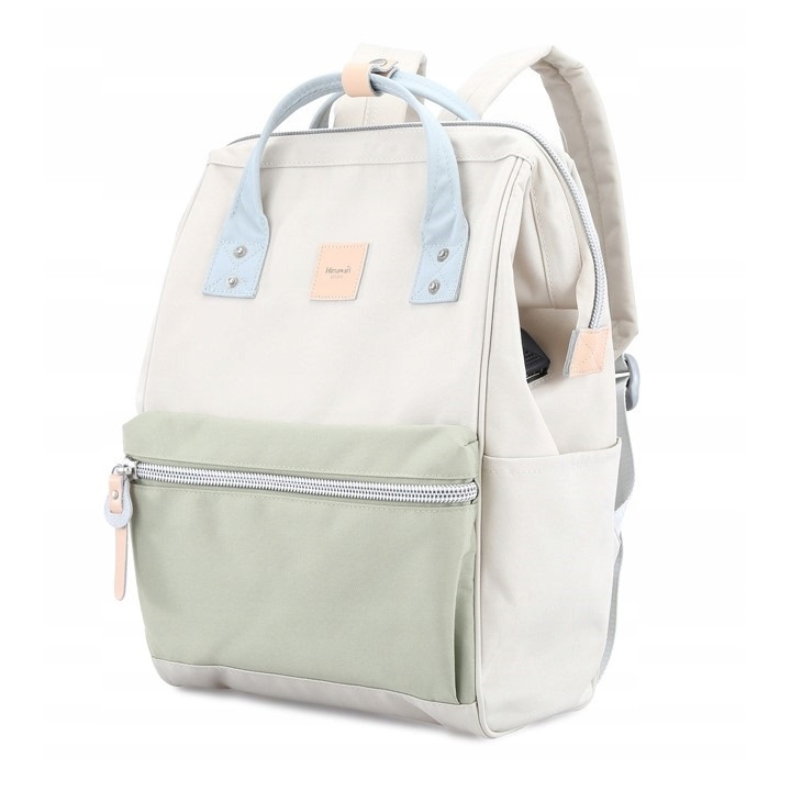 Plecak HIMAWARI damski miejski laptop 13,3 A4 USB beżowy 19L