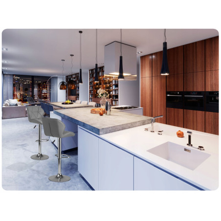 Hoker/Krzesło barowe do kuchni pikowane SEVILLA