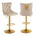 Hoker barowy, do kuchni, salonu, elegancki CRYSTAL VELVET BEŻOWY GL