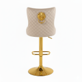 Hoker barowy, do kuchni, salonu, elegancki CRYSTAL VELVET BEŻOWY GL