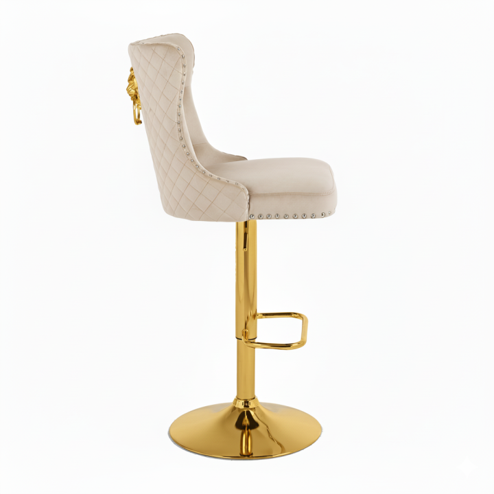 Hoker barowy, do kuchni, salonu, elegancki CRYSTAL VELVET BEŻOWY GL