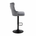 Hoker barowy, do kuchni, salonu, elegancki CRYSTAL VELVET CIEMNOSZARY BL