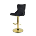 Hoker barowy,do kuchni, salonu, pokoju, elegancki LORD VELVET CZARNY GL