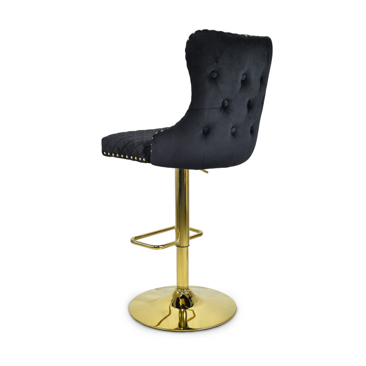 Hoker barowy,do kuchni, salonu, pokoju, elegancki LORD VELVET CZARNY GL