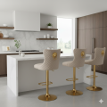 Hoker barowy, do kuchni, salonu, elegancki CRYSTAL VELVET BEŻOWY GL