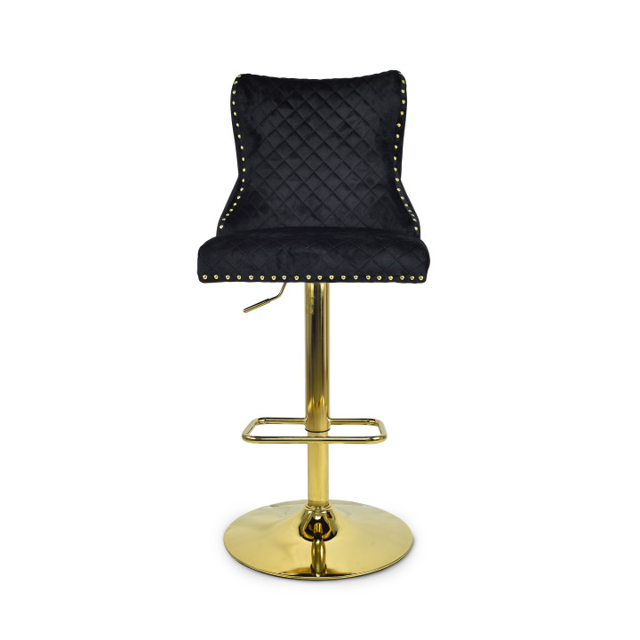Hoker barowy,do kuchni, salonu, pokoju, elegancki LORD VELVET CZARNY GL