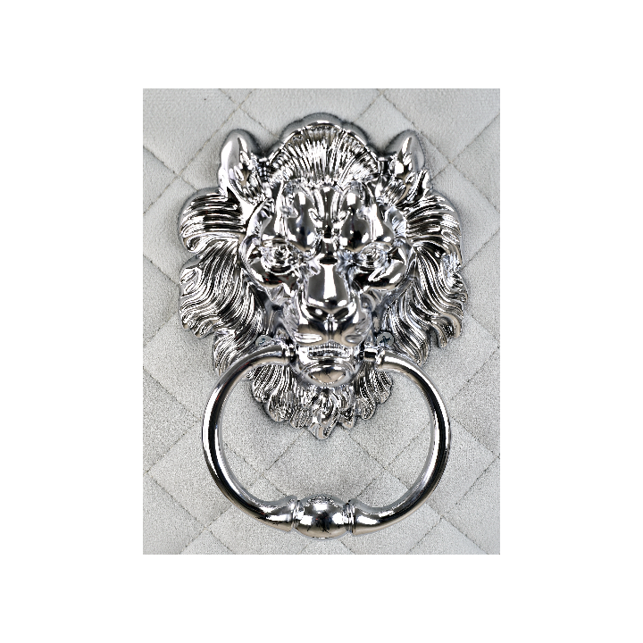Hoker barowy, do kuchni, salonu, elegancki CRYSTAL VELVET JASNOSZARY SL