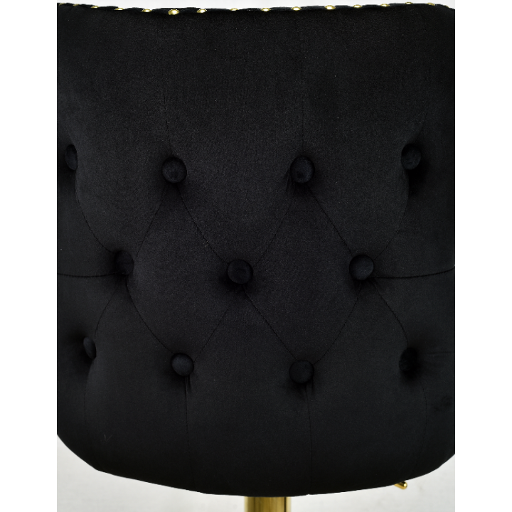 Hoker barowy,do kuchni, salonu, pokoju, elegancki LORD VELVET CZARNY GL