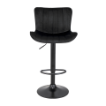 Hoker barowy, do kuchni, salonu, elegancki MALAGA VELVET CZARNY BL